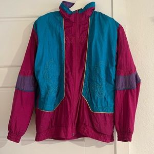 SUNTERRA Vintage Tracksuit Pink and Turquoise Jacket  Womens S